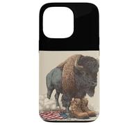 Bisonte americano in cerca militare per gli amanti dei bisonti Custodia per iPhone 13 Pro