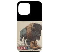 Bisonte americano in cerca militare per gli amanti dei bisonti Custodia per iPhone 13 Pro Max