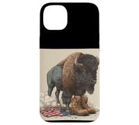 Bisonte americano in cerca militare per gli amanti dei bisonti Custodia per iPhone 14 Plus