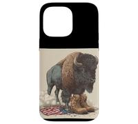 Bisonte americano in cerca militare per gli amanti dei bisonti Custodia per iPhone 14 Pro Max