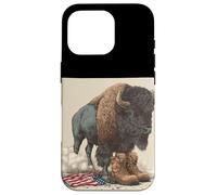 Bisonte americano in cerca militare per gli amanti dei bisonti Custodia per iPhone 16 Pro