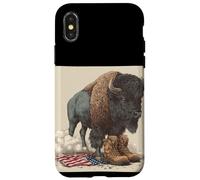 Bisonte americano in cerca militare per gli amanti dei bisonti Custodia per iPhone X/XS