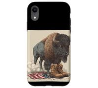 Bisonte americano in cerca militare per gli amanti dei bisonti Custodia per iPhone XR