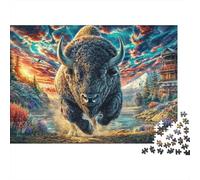 Bisonte Europeo Puzzle 1000 Pezzi - Jigsaw Puzzle Regali Per Adulti E Bambini, Gioco Di Sfida Intellettuale, 38x26cm/1000pcs