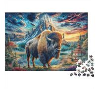 Bisonte Europeo Puzzle 1000 Pezzi - Jigsaw Puzzle Regali Per Adulti E Bambini, Gioco Di Sfida Intellettuale, 52x38cm/1000pcs