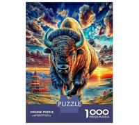 Bisonte europeo Puzzle 1000 Pezzi - Jigsaw Puzzle Regali Per Adulti E BambiniGioco Di Sfida Intellettuale, Impossibile Puzzle 52x38cm/1000pcs