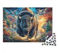 Bisonte europeo Puzzle 1000 Pezzi Per Adulti E Bambini | Gioco Di Sfida Intellettuale Puzzle 52x38cm/1000pcs