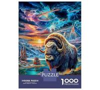 Bisonte europeo Puzzle 1000 Pezzi Per Adulti, Puzzle Impossibile 1000 Pezzi Gioco Di Sfida Intellettuale Puzzle 52x38cm/1000pcs