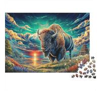 Bisonte europeo Puzzle 1000 Pezzi Per Adulti, Puzzle Impossibile 1000 Pezzi Gioco Di Sfida Intellettuale Puzzle 52x38cm/1000pcs