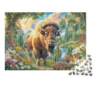 Bisonte europeo Puzzle 1000 Pezzi, Puzzle Impossibile 1000 Pezzi, Gioco Di Sfida Intellettuale 38x26cm/1000pcs