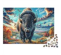 Bisonte europeo Puzzle 1000 Pezzi, Puzzle Impossibile 1000 Pezzi, Gioco Di Sfida Intellettuale 38x26cm/1000pcs