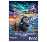 Bisonte europeo Puzzle 1000 Pezzi, Puzzle Impossibile 1000 Pezzi Gioco Di Sfida Intellettuale 38x26cm/1000pcs