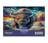 Bisonte europeo Puzzle 1000 Pezzi, Puzzle Impossibile 1000 Pezzi, Gioco Di Sfida Intellettuale 38x26cm/1000pcs