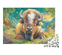 Bisonte europeo Puzzle 1000 Pezzi, Puzzle Impossibile 1000 Pezzi, Gioco Di Sfida Intellettuale 38x26cm/1000pcs