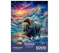 Bisonte europeo Puzzle 1000 Pezzi, Puzzle Impossibile 1000 Pezzi Gioco Di Sfida Intellettuale 52x38cm/1000pcs