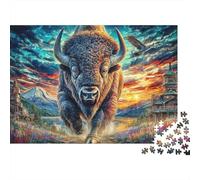 Bisonte europeo Puzzle 1000 Pezzi, Puzzle Impossibile 1000 Pezzi, Gioco Di Sfida Intellettuale 52x38cm/1000pcs