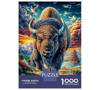 Bisonte europeo Puzzle 1000 Pezzi, Puzzle Impossibile 1000 Pezzi Gioco Di Sfida Intellettuale 52x38cm/1000pcs