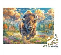 Bisonte Europeo Puzzle 1000 Pezzi, Puzzle Impossibile 1000 Pezzi, Gioco Di Sfida Intellettuale 52x38cm/1000pcs