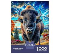 Bisonte europeo Puzzle 1000 Pezzi, Puzzle Impossibile 1000 Pezzi Gioco Di Sfida Intellettuale 52x38cm/1000pcs