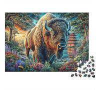 Bisonte europeo Puzzle 1000 Pezzi, Puzzle Impossibile 1000 Pezzi, Gioco Di Sfida Intellettuale 70x50cm/1000pcs