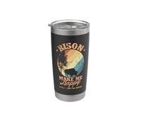 Bisonte rendere il mio animale felice ambiente Bicchiere termico in acciaio inox doppia parete