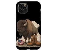 Bisonte simbolico con campo di battaglia Cerca gli amanti dei militari Custodia per iPhone 11 Pro