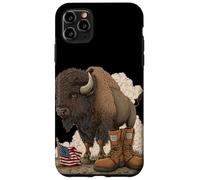Bisonte simbolico con campo di battaglia Cerca gli amanti dei militari Custodia per iPhone 11 Pro Max