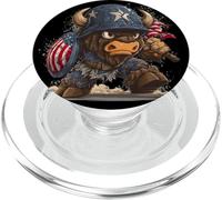 Bisonte soldato per gli amanti dei militari e dei campi di battaglia PopSockets PopGrip per MagSafe