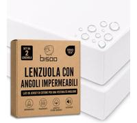 Bisoo Lenzuolo Magico 70x160 2 Bianco Lenzuolo con Angoli per Montessori