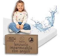 Bisoo Lenzuolo Magico Coprimaterasso Impermeabile Singolo 90x190. Lenzuola Letto Singolo in Jersey di Cotone Impermeabile e Traspirante. Risparmi Perché Non Serve Coprimaterasso. Cert. OekoTex Bianco