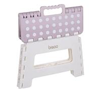 bisoo Sgabello Pedana per Bambini per Adattatore WC Riduttore WC - Sgabello Pieghevole - Sedile per la Toilette o Il Bagno - Carino - Fino a 120Kg (Lilla/L’Altezza 22 cm)