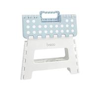 BISOO Sgabello Pieghevole - Sgabello Bambini per Bagno e Cucina - Sgabello Portatile in Plastica - Sgabelli Pieghevoli con Colori Carini e Resistenti Fino a 120Kg - Altezza 22 cm Blu