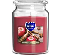 Bispol - Candela profumata in barattolo grande con coperchio, 100 ore di combustione, diametro 9,9 cm, altezza 14 cm, fragranza mela cannella