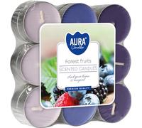 Bispol Set di 18 candele profumate alla frutta del legno