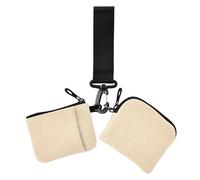 Bisque - Portamonete da donna, in tinta unita, sottile, portatile, con cerniera, portamonete, confezione da 2, bisque Tinta unita Pure Plain, 1 size, Casual