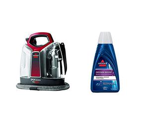 Bissell 36988 SpotClean ProHeat - Pulitore portatile per tappezzeria, moquette, sedili auto e altro + Formula Detergente Oxygen Boost Spotclean PRO, 1 Liter, Plastica