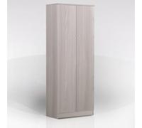 Bissolo Casa Armadio Multiuso 2 Ante, Olmo, 62x34x183 cm, Laminato con 3 Ripiani Mobili e 1 Fisso