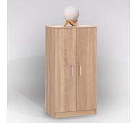 Bissolo Casa Armadio Multiuso a 2 Ante, 55x36x108 cm, Rovere, 6 Ripiani, Mobile Scarpiera per Ingresso