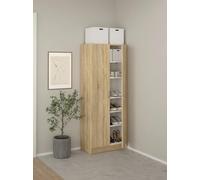 Bissolo Casa Armadio Multiuso in Laminato Oak, 2 Ante, 69,2 x 34,6 x 170,4 cm, 5 Ripiani Regolabili