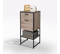 Bissolo Casa Credenza Moderna Multiuso con Ripiani Regolabili - Mobile da Cucina, Ingresso e Soggiorno in MDF e Acciaio (40X33 H.91 cm)