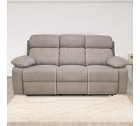 Bissolo Casa Key Divano a 3 Posti con Relax Elettrico, Tessuto Beige, 198x93x101 cm, Non Sfoderabile, Altezza Seduta 49 cm, Meccanismo Reclinabile