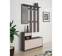 Bissolo Casa, Mobile Ingresso Ken 100x25x72.5 cm, Cobalt Grey e Cashmere, Mobili da Ingresso Moderni e Salvaspazio, Design Funzionale per Ottimizzare l’ambiente