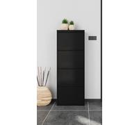 Bissolo Casa SCARPIERA 4 RIBALTE MOD. Cabinet CM 50X15 H. 138 Metallo Nero