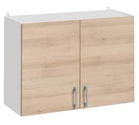 Bissolo Casa SCOLAPIATTI Eco CM 80X32 H.60 Bianco E Rovere Artisan