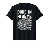 Bistecca Bone in Ribeye Le Mie Due Cose preferite BBQ Funny Dad Maglietta