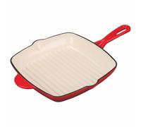 Bistecchiera 27x27 cm in ghisa smaltata, induzione, rosso, Les Cocottes SìChef
