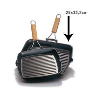 Bistecchiera alluminio pressofuso Risolì Gratella 25X32,5cm per cottura carni