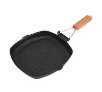 Bistecchiera Antiaderente, Padella con Manico Pieghevole, Padella Quadrata per Piano Cottura a Induzione(24 * 24cm)