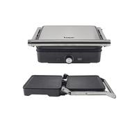 BEPER P101TOS503 Griglia Elettrica Multifunzione GRAND GRILL 3 in 1 - Bistecchiera, Piastra Panini e Griglia Barbecue - Piastre 28x25 cm, Apertura 180°, Termostato Regolabile - 2000W