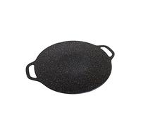 Bistecchiera coreana da 29 cm, rotonda, antiaderente, in ferro, per barbecue, per casa, feste, viaggi e cucina all'aperto
